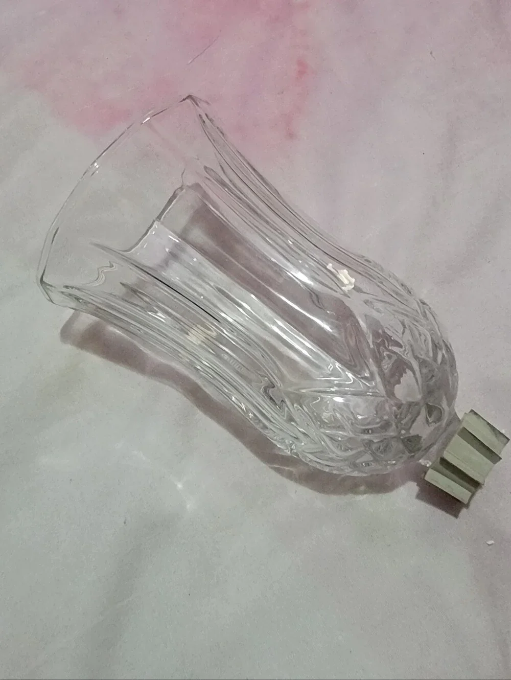Tiffany Votive Cup Clear Glass. Use with votive candle.